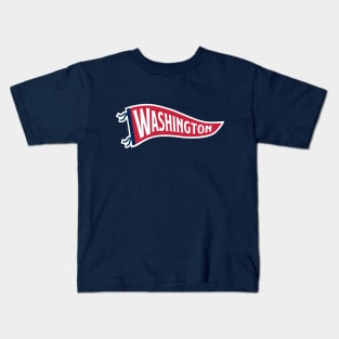 Washington Pennant - Navy Kids T-Shirt